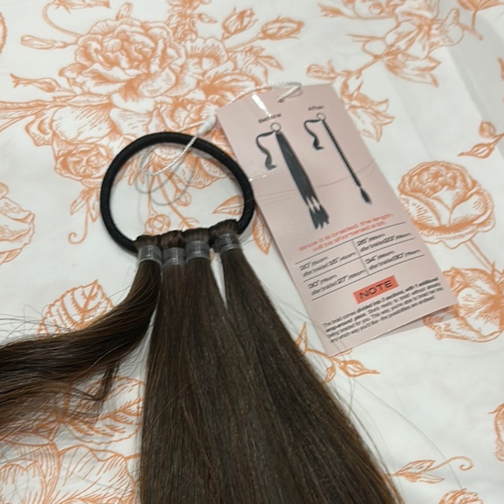 Brown Hair Extension Ponytail Holder